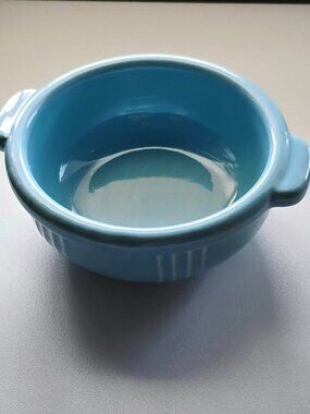 MINT Vintage Hankscraft 805 Baby Bowl - Medium Blue - No Crazing!